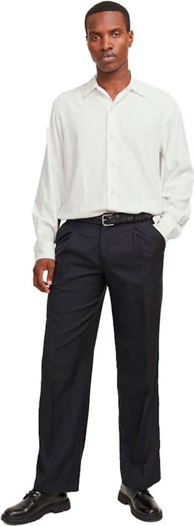 Jack & Jones Trend Jacquard Langarmhemd Weiß S Mann Weiß S