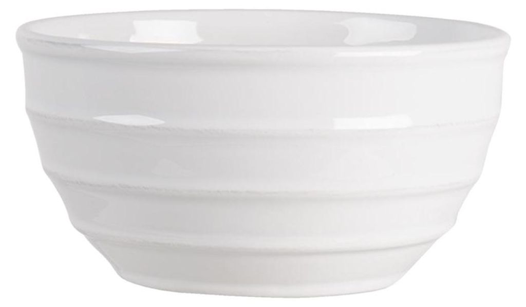 Clayre & Eef Suppenschale 1000 ml Weiß Keramik Streifen
