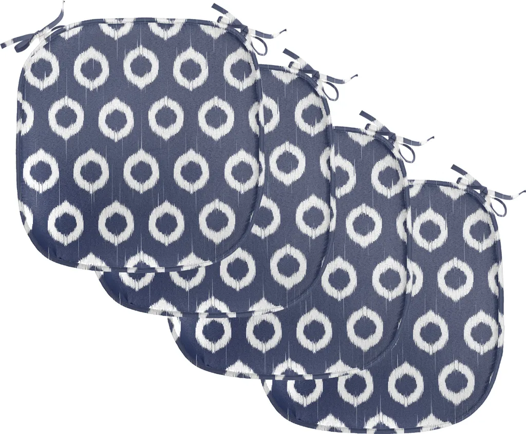 Cuscini Sedie 40x40 ABAKUHAUS Impermeabili Indigo - Set 4 Decorativi
