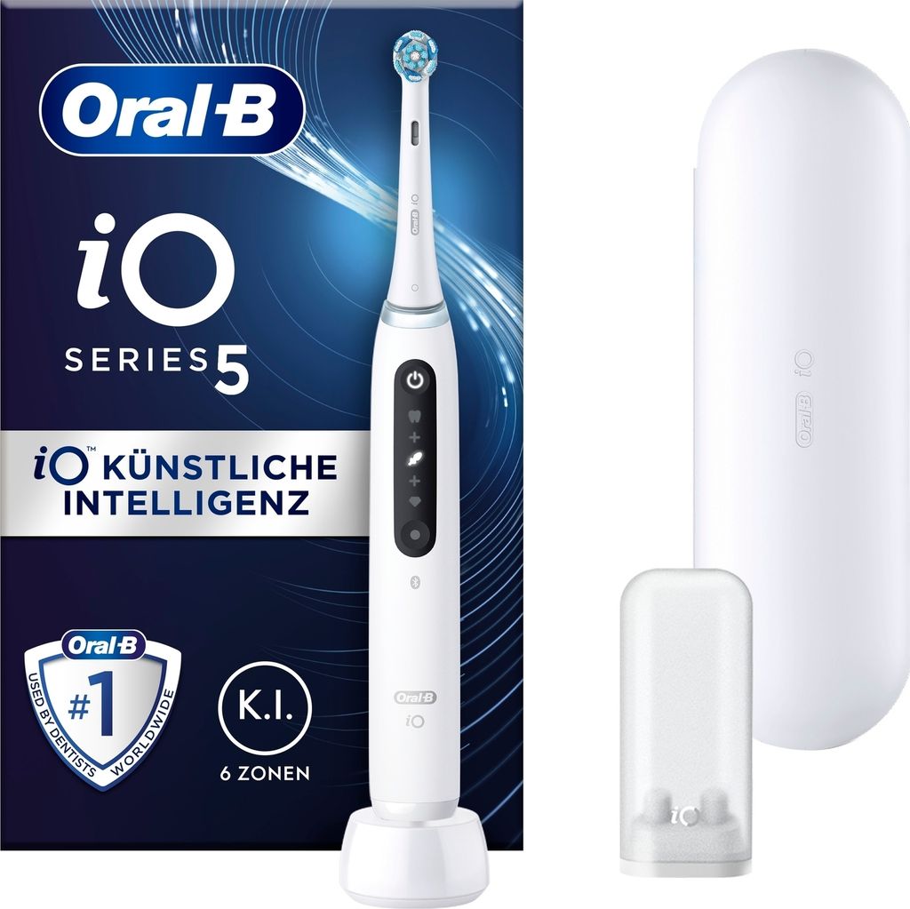 Oral-B iO Series 5 Elektrische Zahnbürste, Reiseetui, Quite Produktbild 1