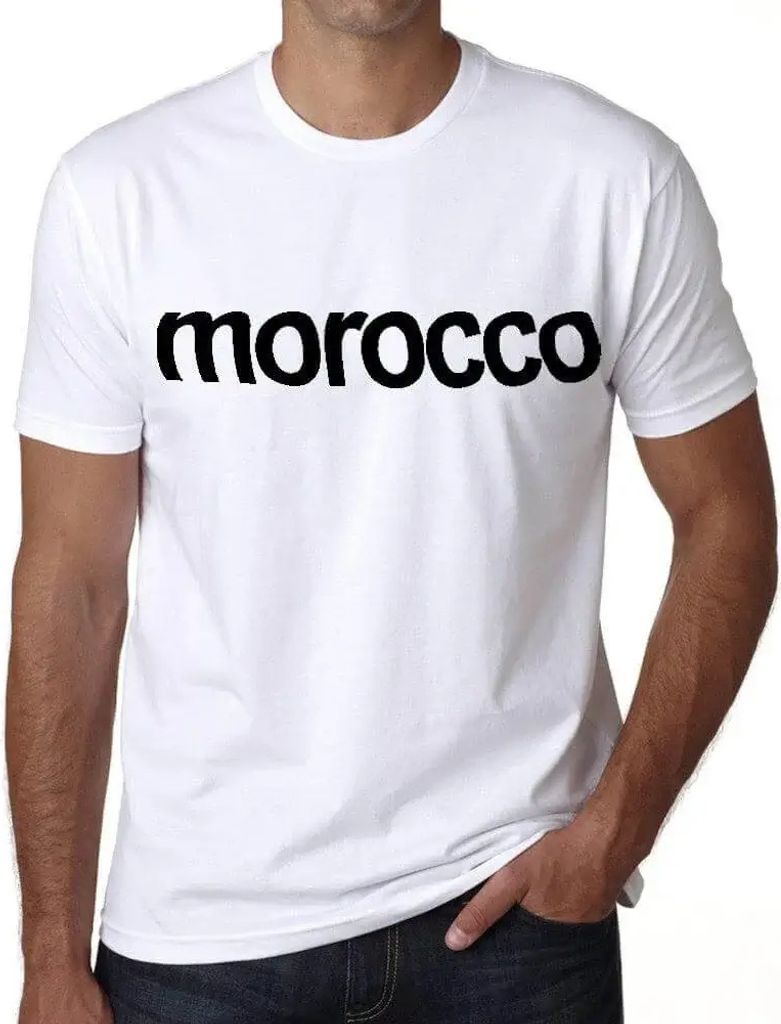 Herren Grafik T-Shirt Marokko – Morocco – Öko-Verantwortlich Vintage Jahrgang Kurzarm Lustige Druck Geburtstag Geschenk Mann