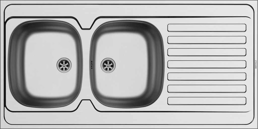 Küchenspüle 120x60cm Auflagespüle 80cm Schrank Produktbild 