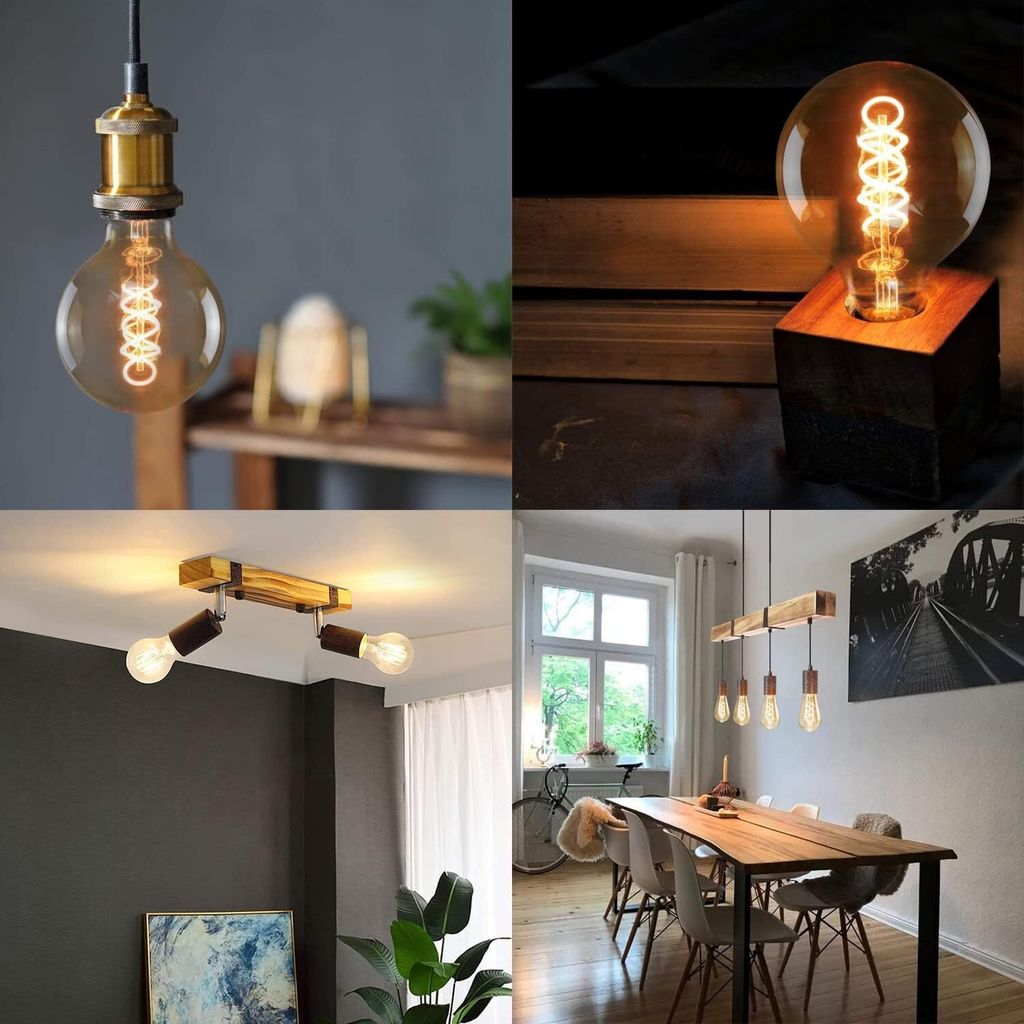 ZMH 6x LED Edison Glühbirne E27 Vintage Glühlampe Warmweiß Produktbild 5