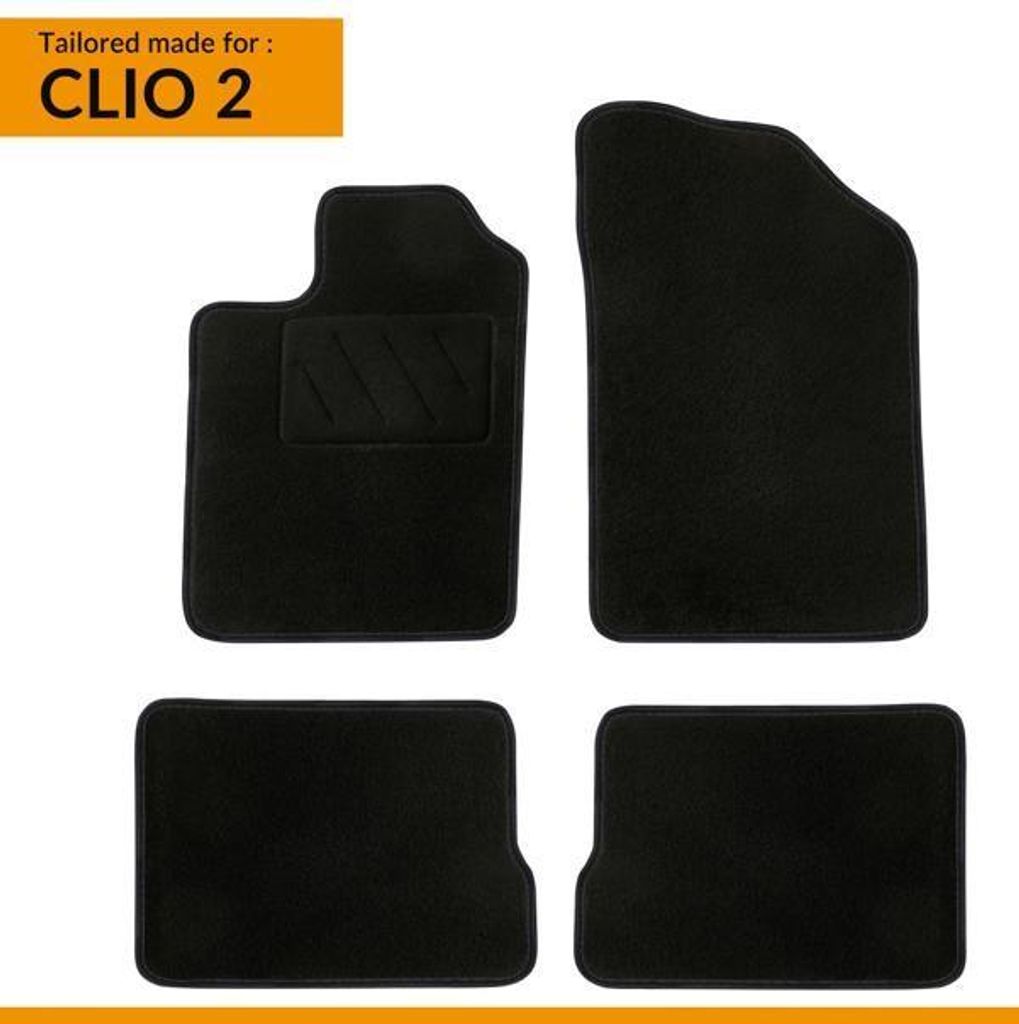 DBS Fußmatten Set Autoteppiche für RENAULT CLIO II (BB0/1/2, CB0/1/2) Vorne+Hinten