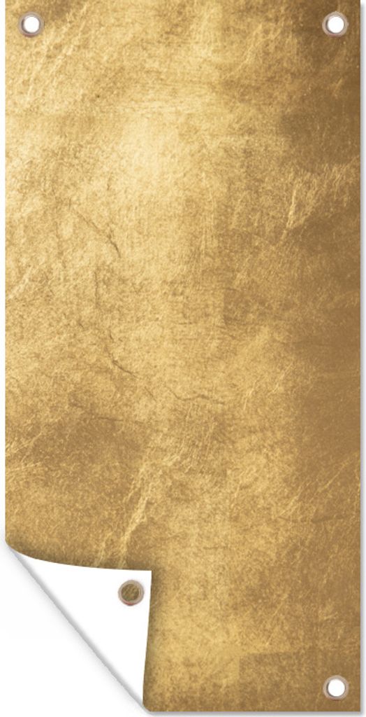 MuchoWow 40x80 cm Outdoor-Poster Gartendeko Sichtschutz Garten Poster für den Garten Licht fällt auf eine goldene Wand