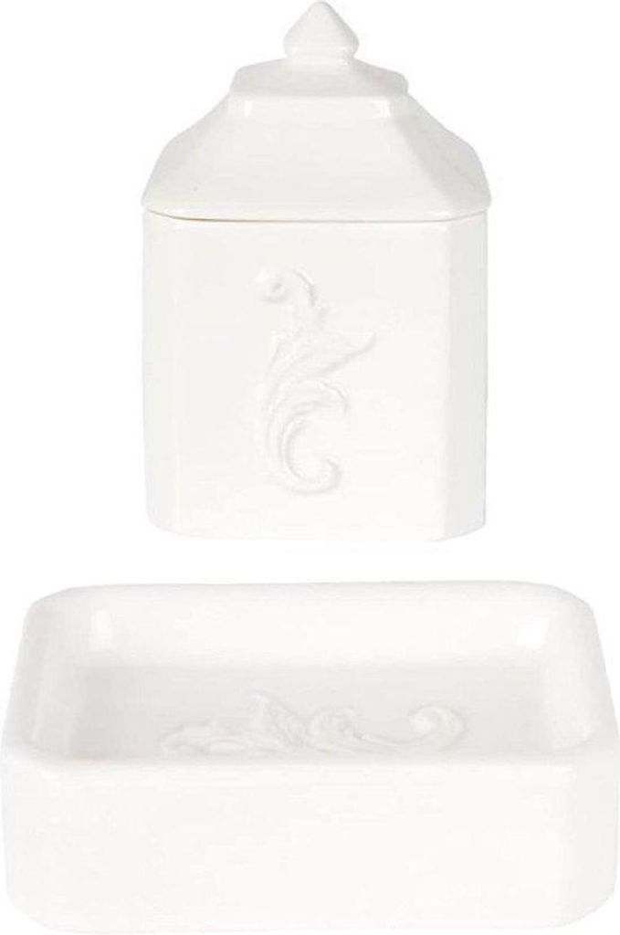 Katoenen pot en zeepbakje - Elegance collectie met 1 oder 2 Suchbegriff allgemein