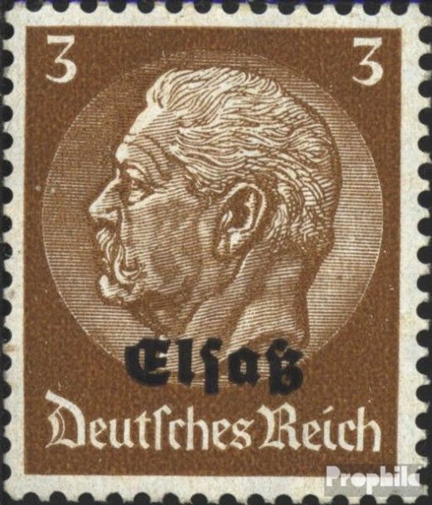 Briefmarken Elsaß (Dt.Bes.2.WK.) 1940 Mi 1 postfrisch Hindenburg