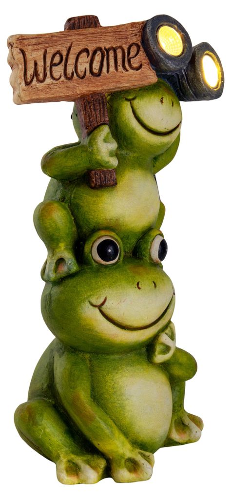 LED Solarleuchte "FROSCH" H: 45 cm, Lampe für den Produktbild 