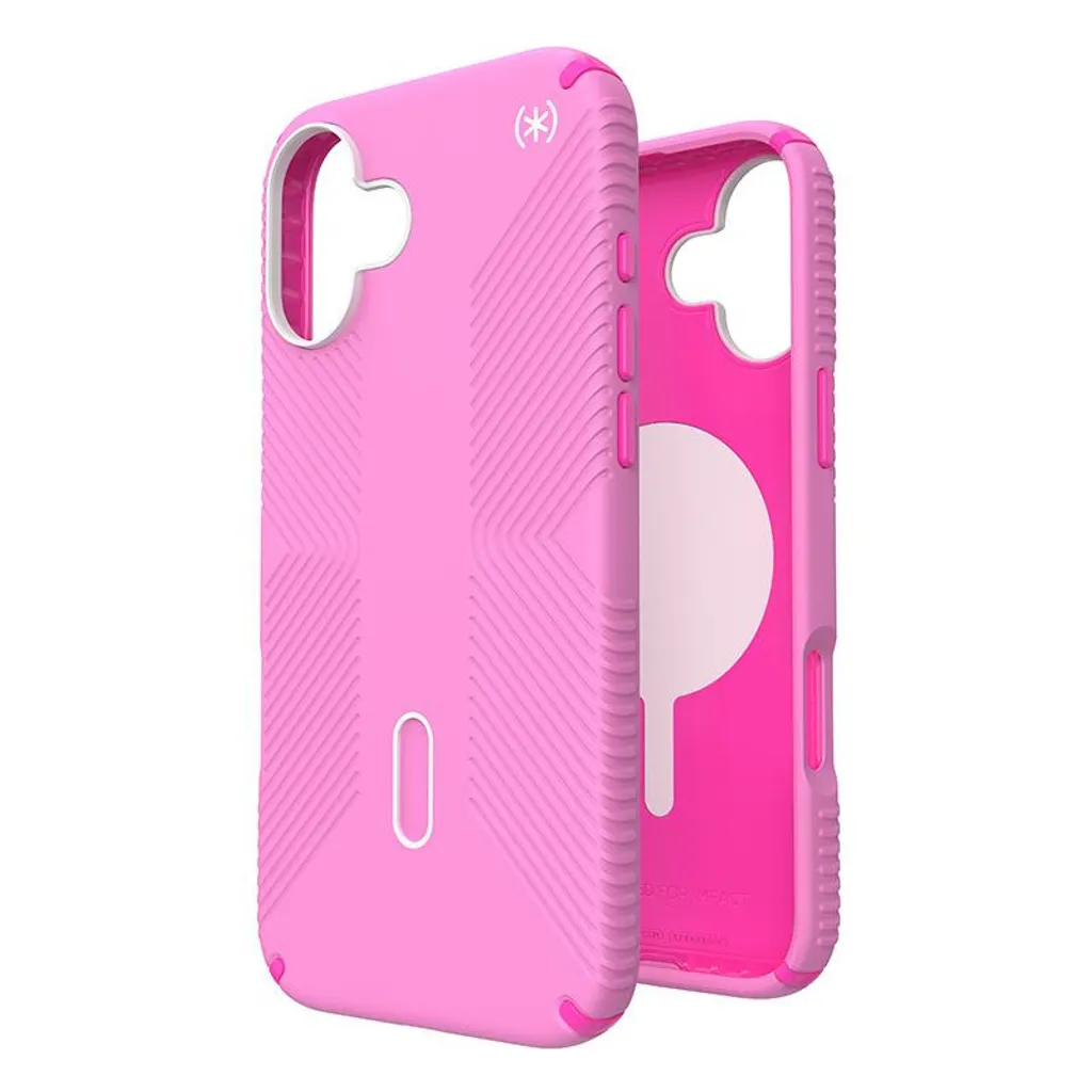 Étui de protection iPhone 16 Plus Speck Presidio2 Grip MagSafe Rose/Blanc