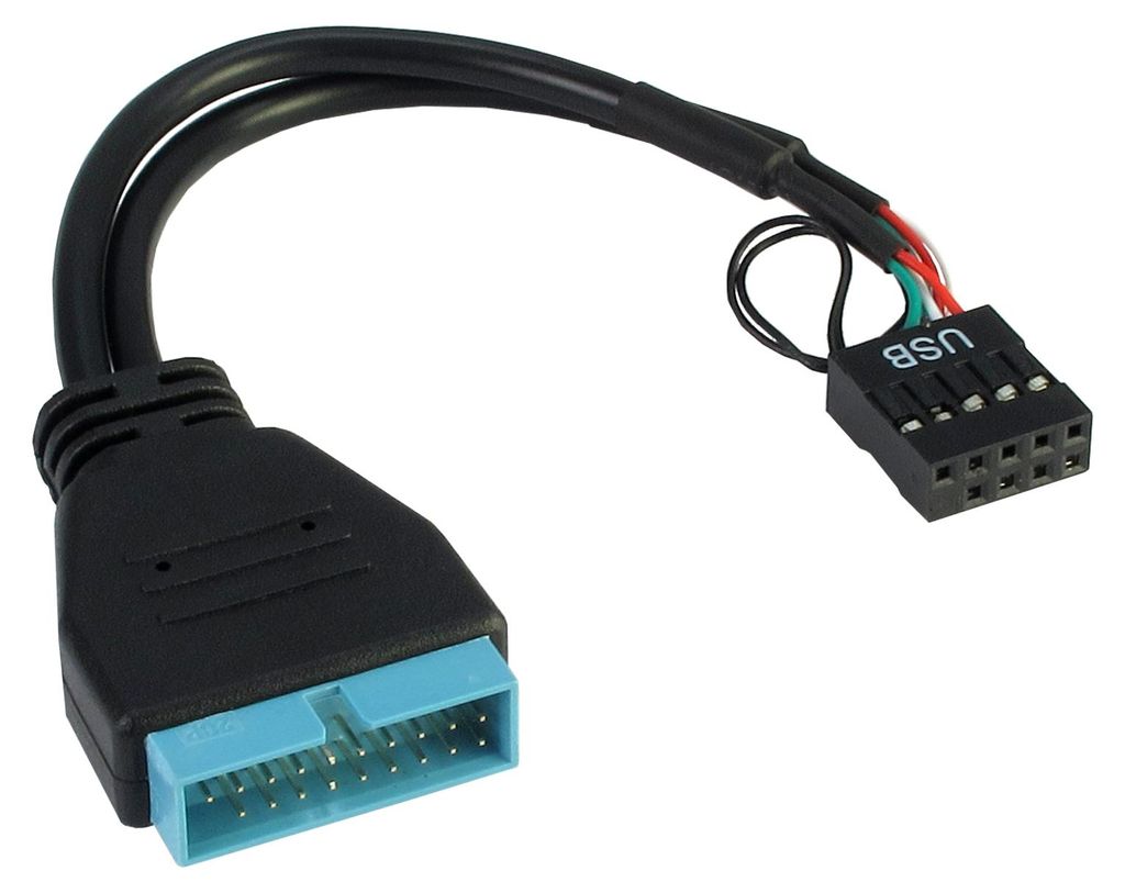Inter-Tech Adapter USB USB 3.0 auf USB 2.0 9Pin Image du produit 
