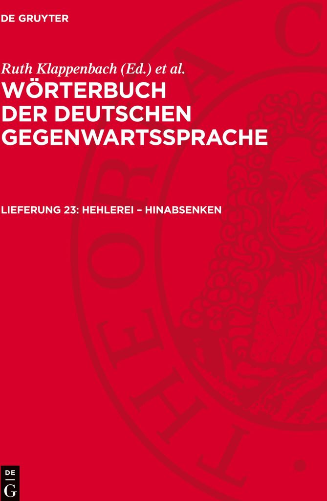 Wörterbuch der deutschen Gegenwartssprache, Lieferung 23, Hehlerei - hinabsenken