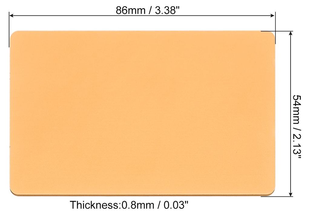0.8mm Metall Wirtschaft Karten 6 Pack Leer Name Karte Laser Gravur Eloxiert Aluminum fš¹r Heimwerker Geschenk Karten Golden