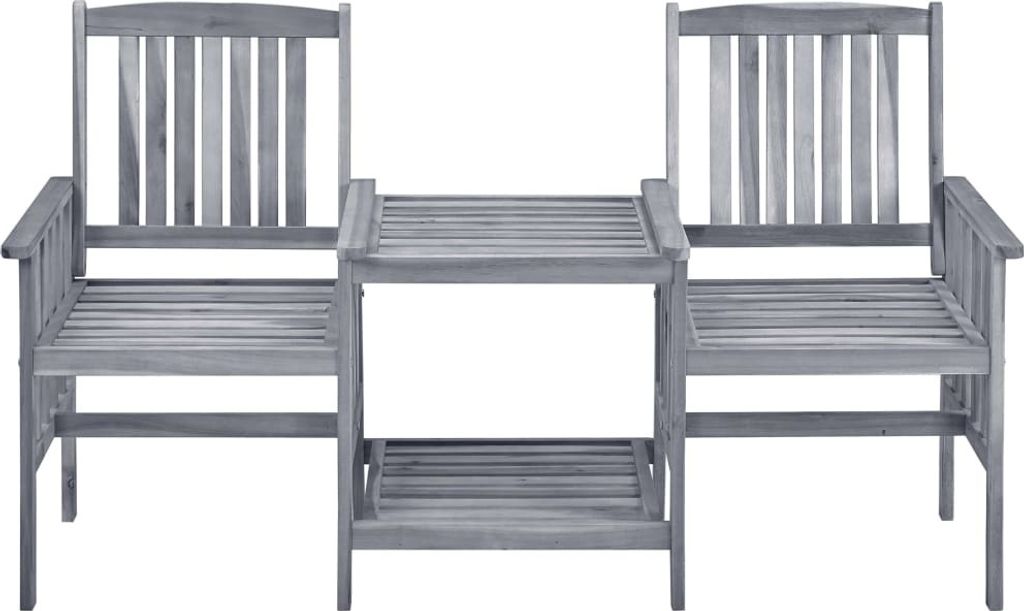 vidaXL Gartenstühle mit Teetisch 159x61x92 cm Massivholz Produktbild 