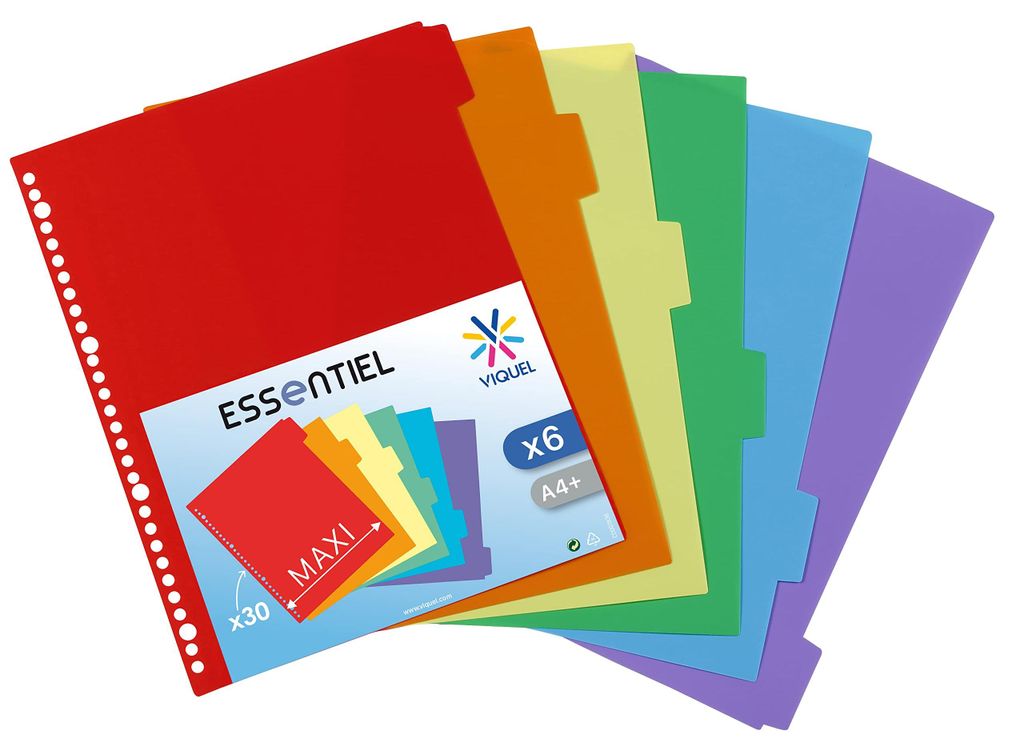 Ordner, plastic, A4 Maxi, 6 ringbanden, VIQUEL Productafbeelding 