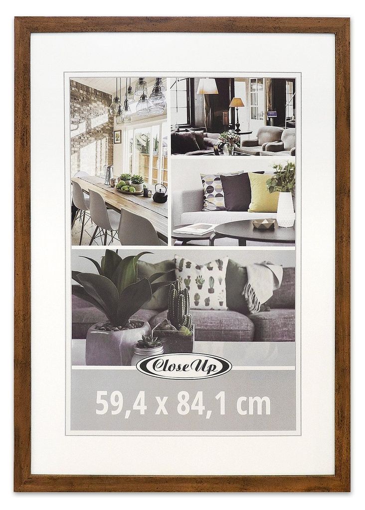 Posterrahmen 59,4 x 84 cm Din A1, Holzdekor Eiche dunkel Produktbild 