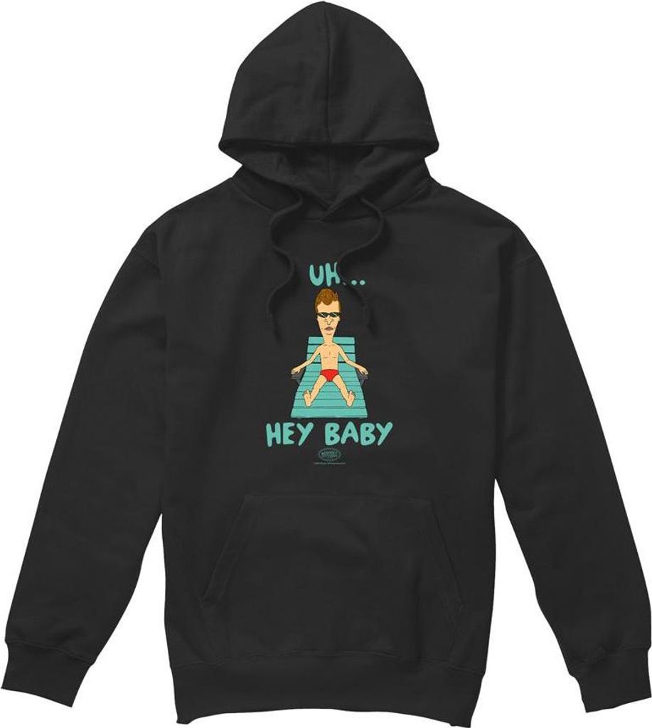 Beavis & Butthead - "Uh Hey Baby" Kapuzenpullover für Herren TV8644 (M) (Schwarz)