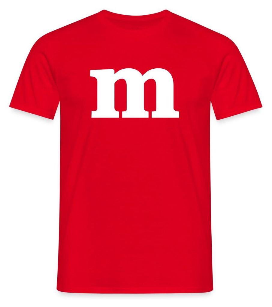 Spreadshirt Buchstabe M Kostüm Karneval Fasching Gruppen Männer T-Shirt, S, Rot