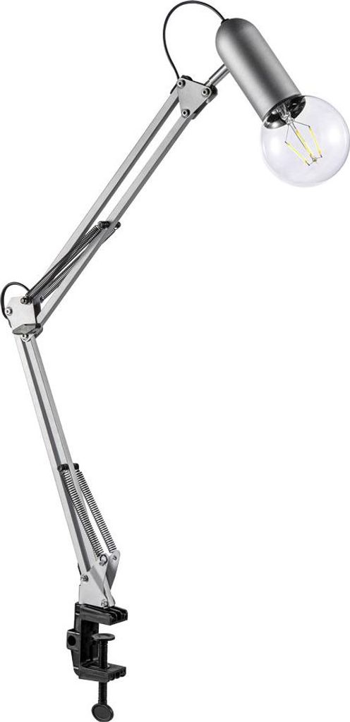 Klemmleuchte, verstellbar, silber, Höhe ca. 76 cm