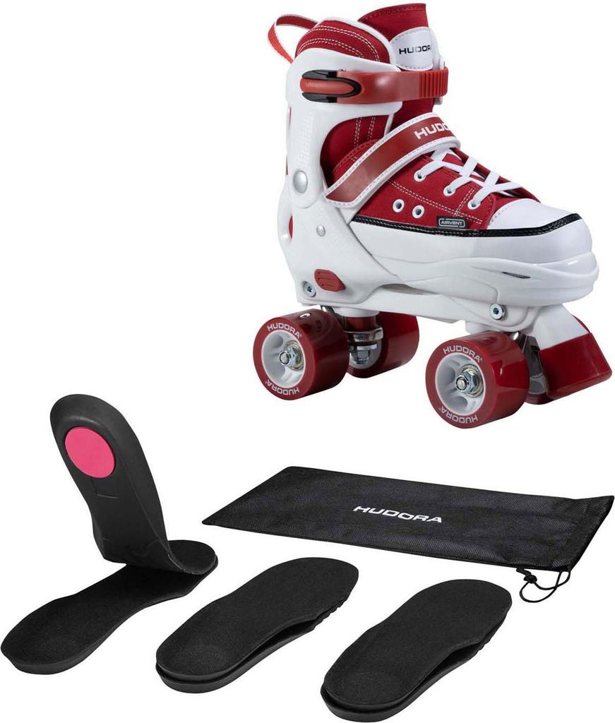 Patinetes en línea, talla 36-39 (rojos/blancos, diseño tipo Imagen del producto 