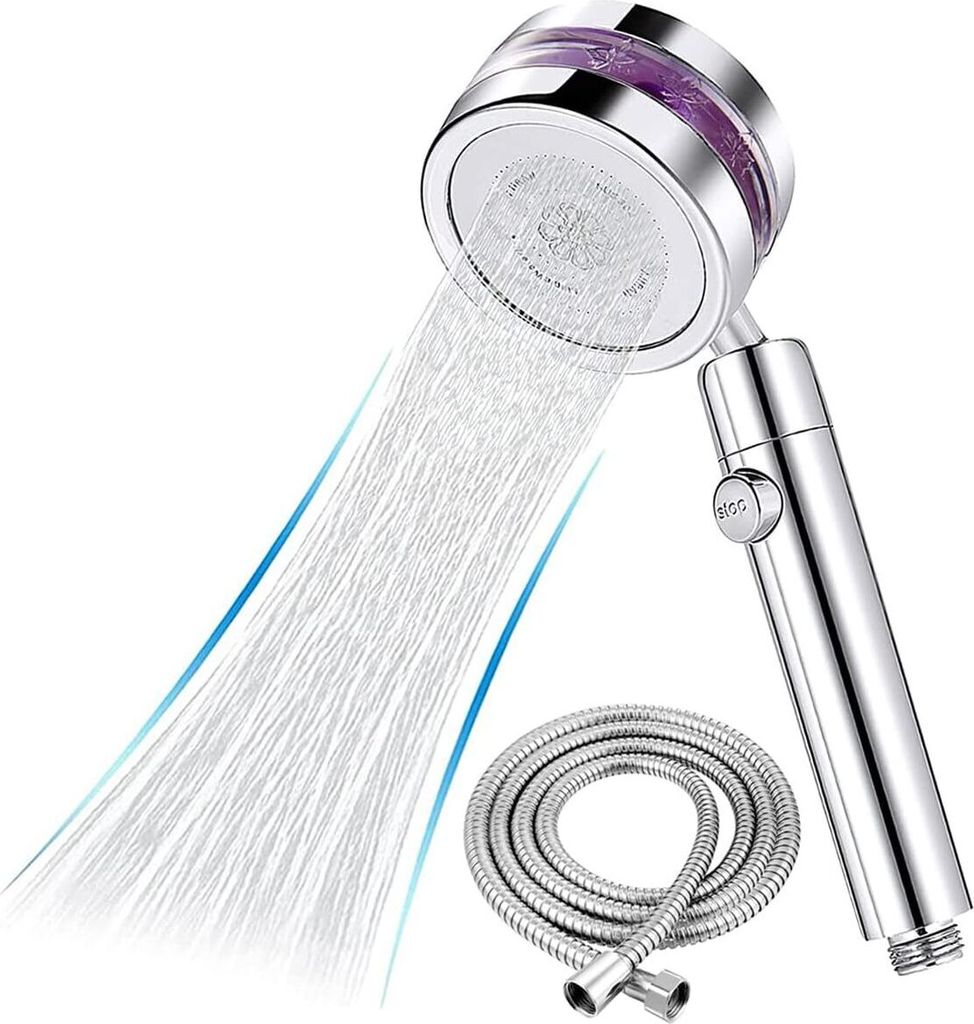 Turbo Duschkopf, Premium Duschkopf Druckerhöhend mit Produktbild 