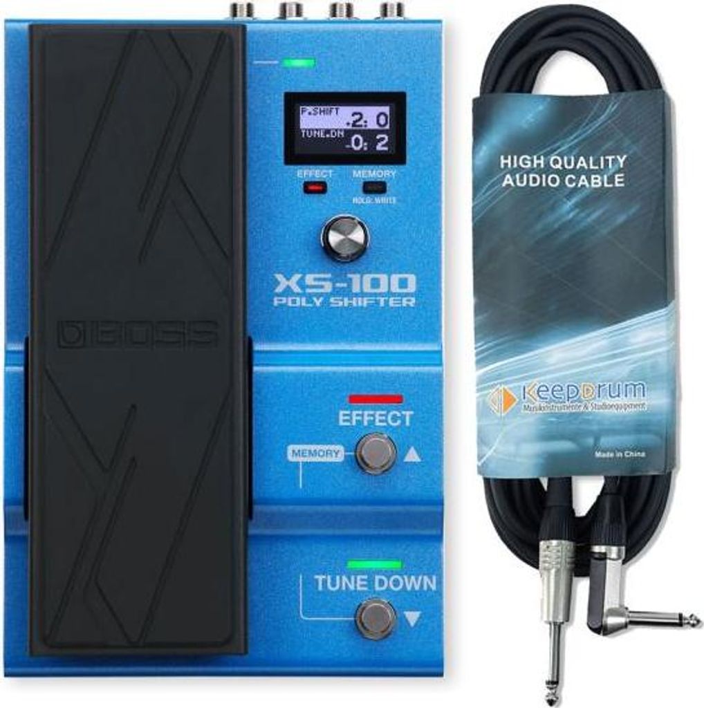 Boss Effektgerät XS-100 Poly Shifter Pedal mit Klinkenkabel