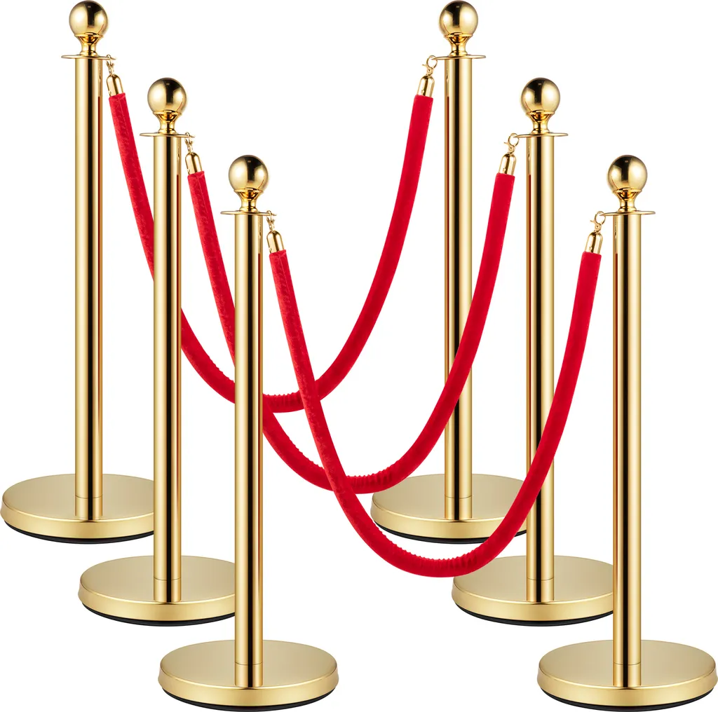 Barrière de sécurité pour fêtes et mariages avec poteaux inox et cordes