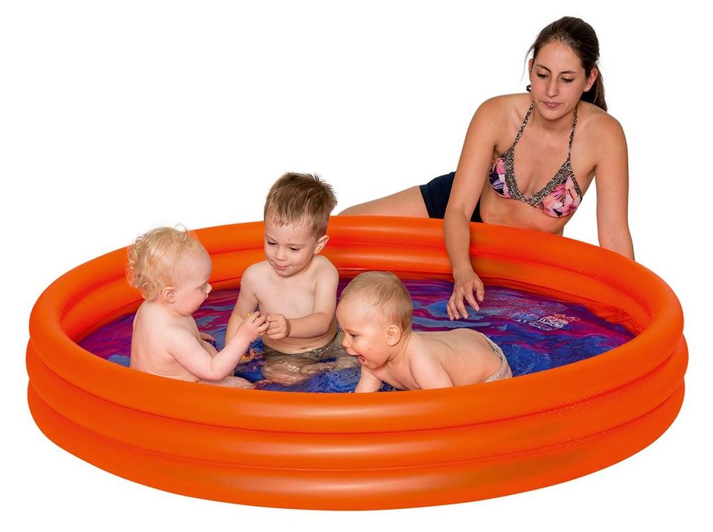 Planschbecken Happy People 3-Ring-Pool Ø 157x28 cm orange Produktbild 