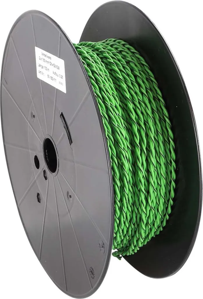Câble haut-parleur 100m pour installation Home Cinéma 2x1,50mm² vert