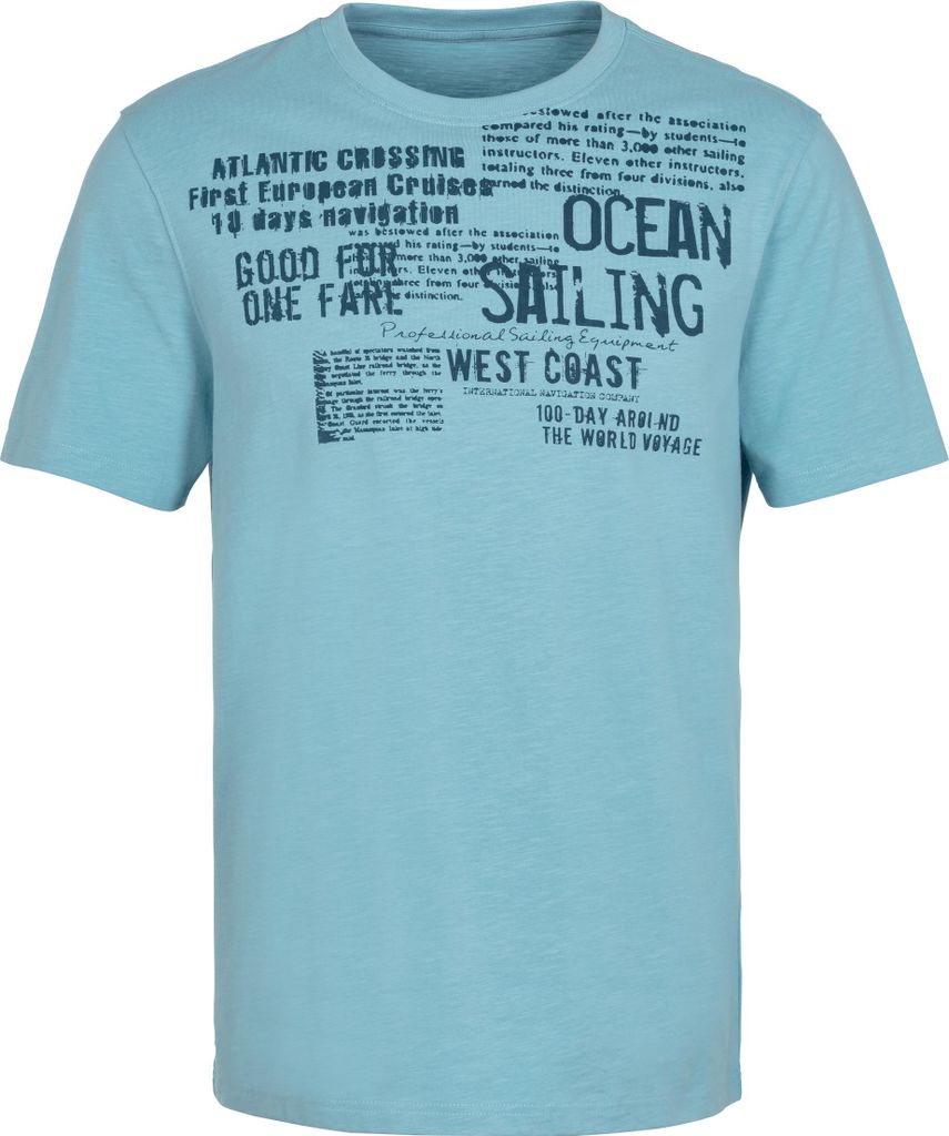 JOHN DEVIN T-Shirt mit Print türkis Größe S