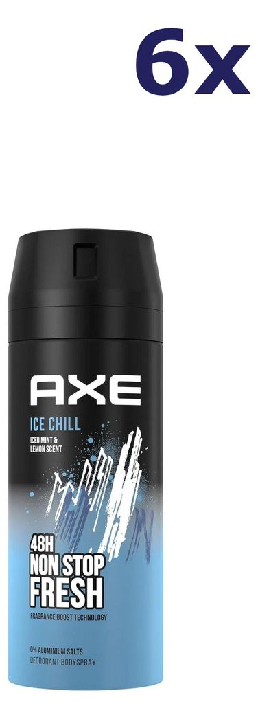 6x Axe Ice Chill Deodorant Spray 150ml