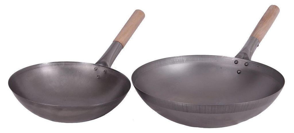 WOK SET, 33RB-40RB, Wok Pfanne 33 cm Ø runder Boden +  Wok Produktbild 
