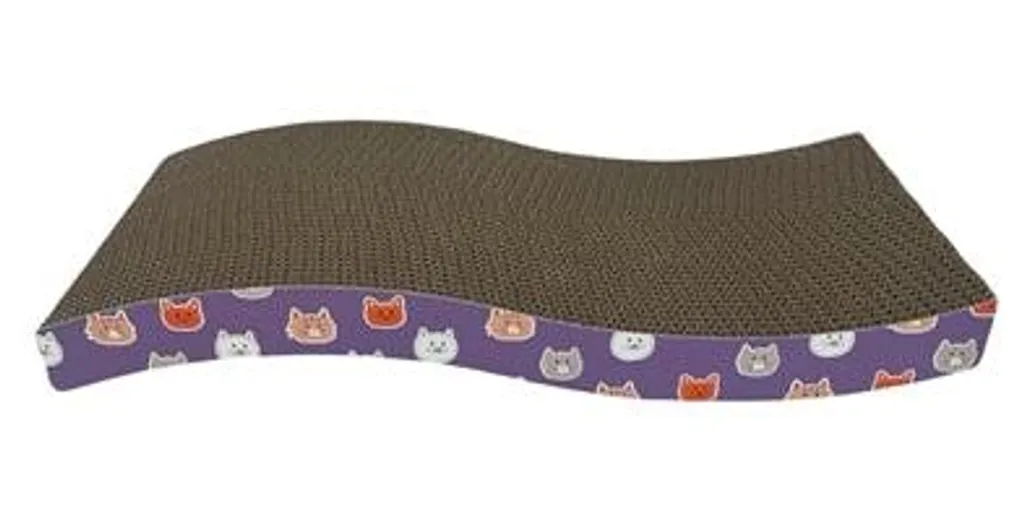Grattoir pour Chat en Carton Vague Lila - Accessoire de Jeu Easypets