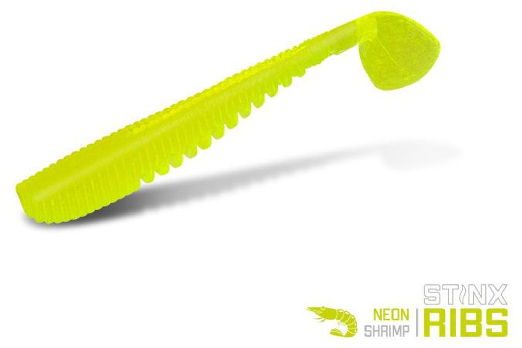DELPHIN B! StinxRIBS Shrimp, Gummiköder, 5cm, NEON, 20 Stk, 101003010