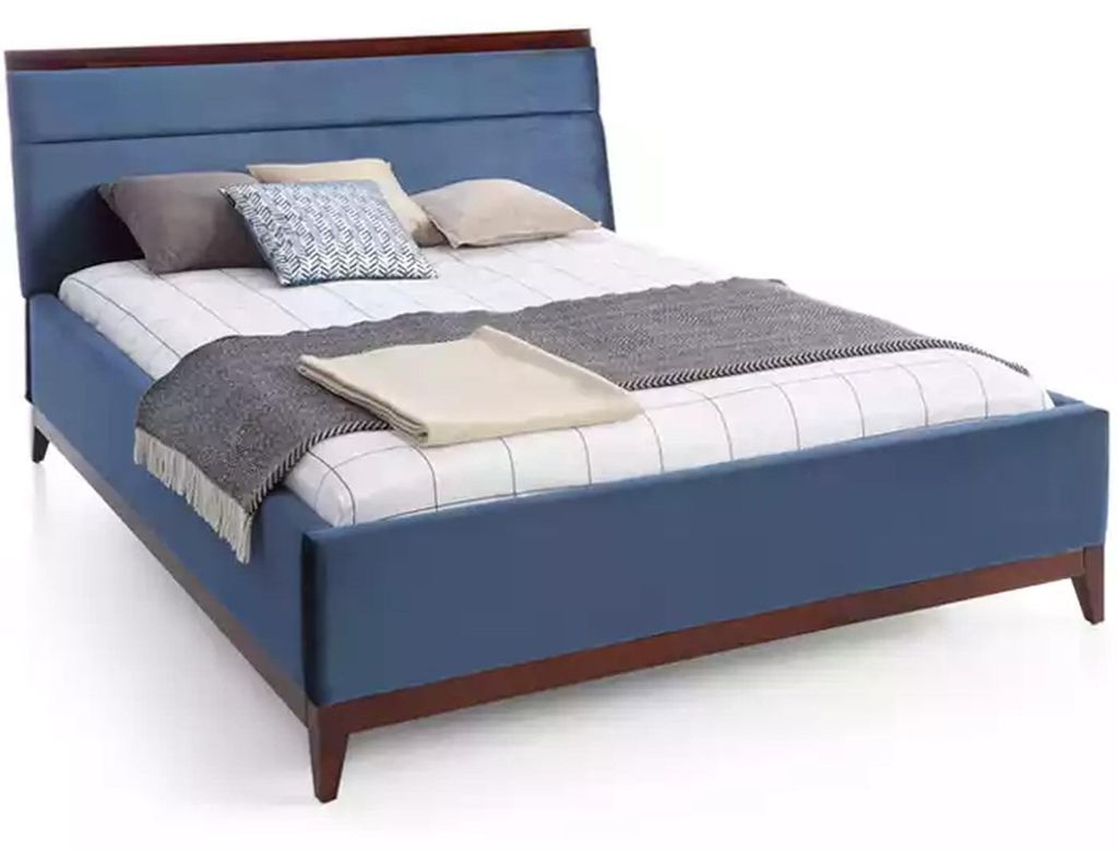 Bett Schlafzimmer Luxus möbel in blauer Farbe Neuheit für Ihre Innenräume