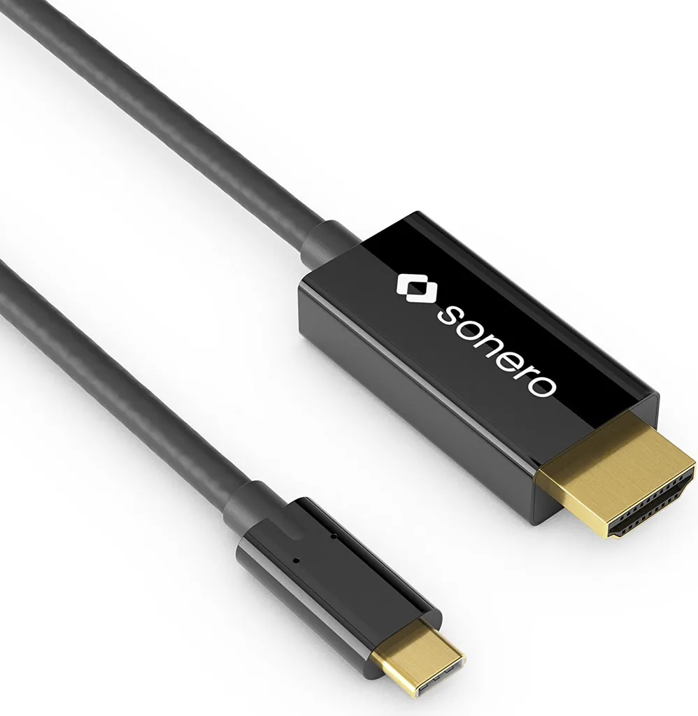 Câble USB-C vers HDMI pour télétravail et présentations - 2m Sonero