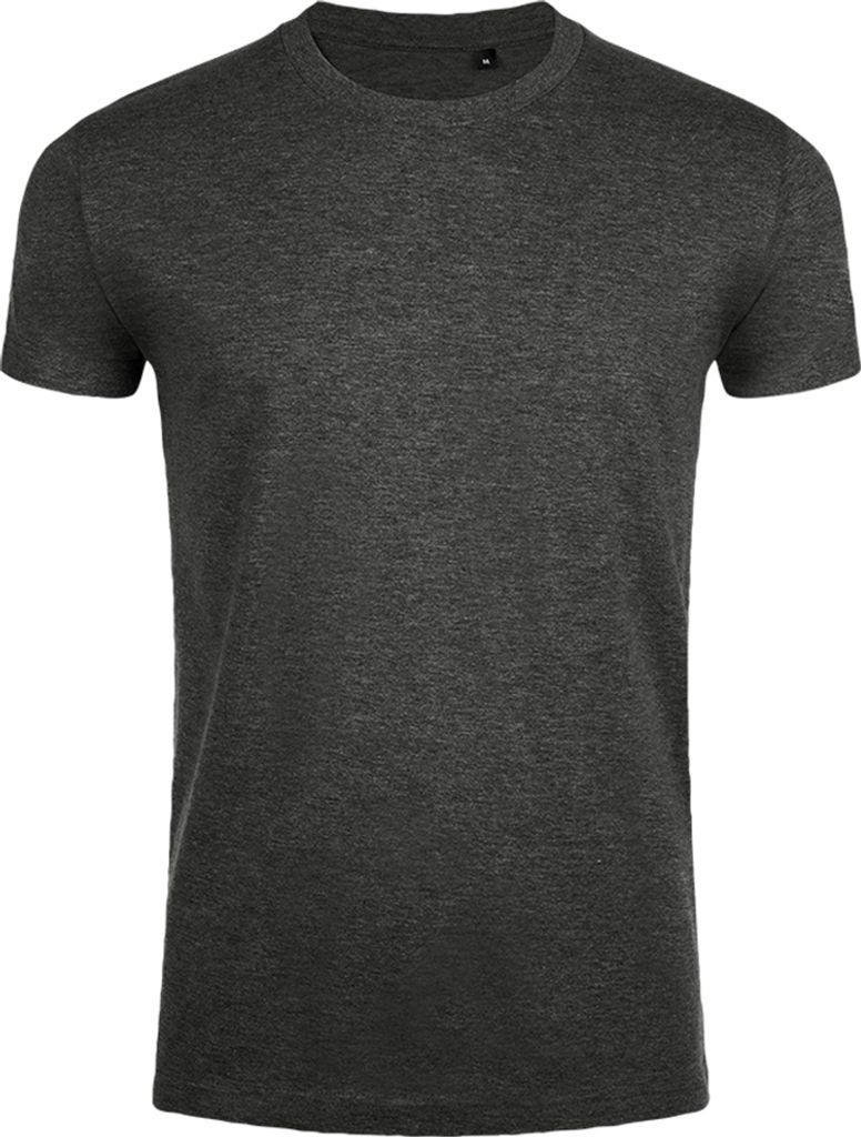 SOLS Herren Imperial Slim Fit T-Shirt, Kurzarm PC507 (2XL) (Anthrazit meliert)