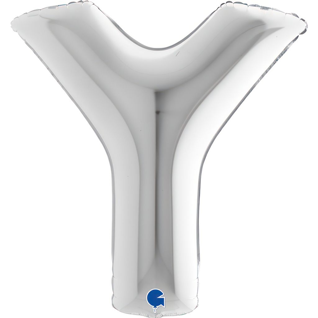 Riesenbuchstabe Folienballon 40"/102cm | Silber #Y