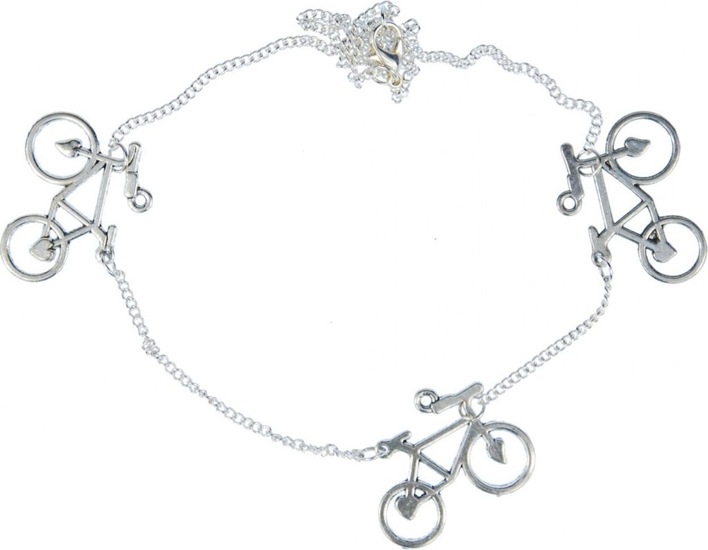 3er Fahrrad Kette Halskette Miniblings 45cm Bicycle Herz Zweirad Drahtesel