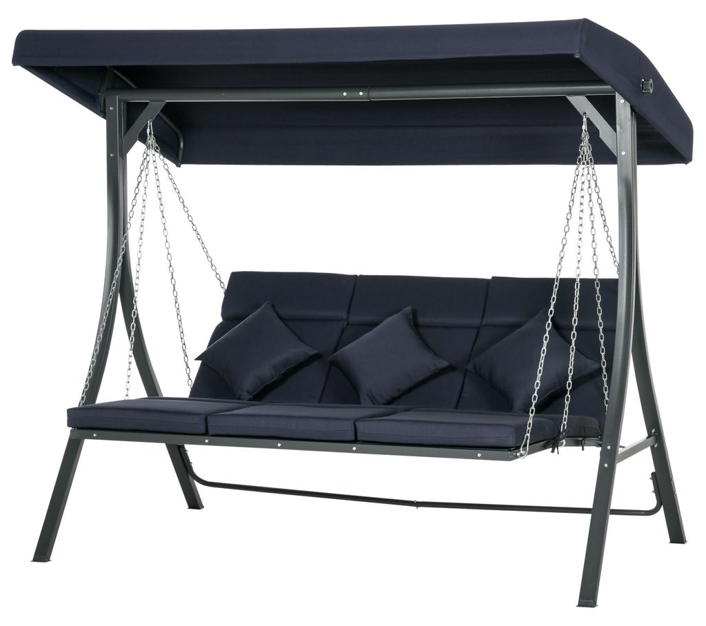 Outsunny Hollywoodschaukel 3-Sitzer Gartenschaukel Produktbild 