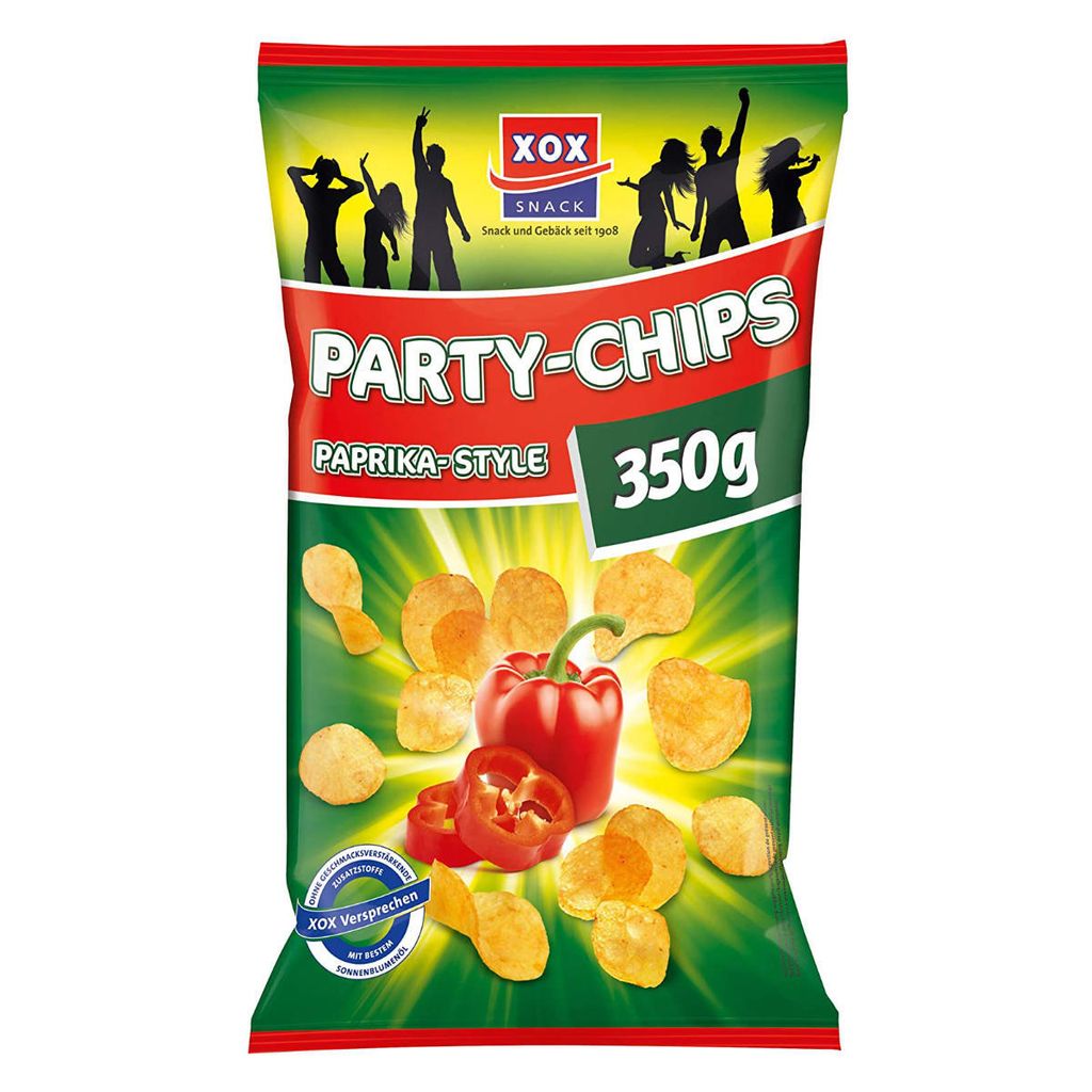 XOX Klassiker Party Chips Paprika Style knusprige Produktbild 