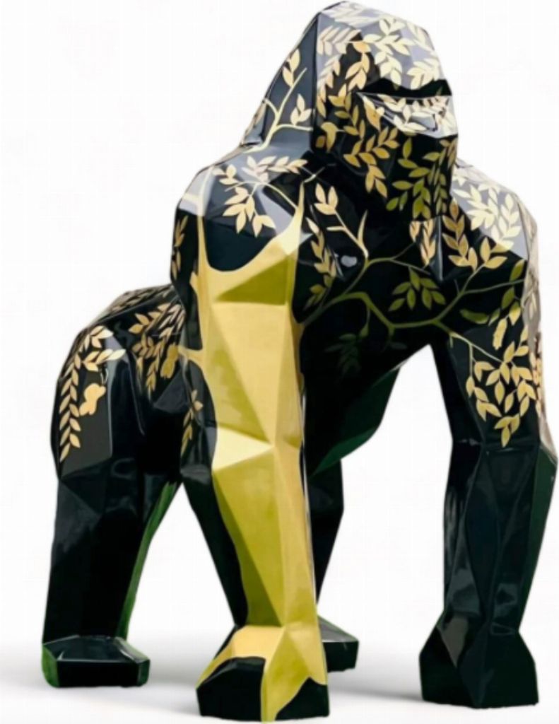 Gorilla Pop Art XXL 130cm hoch Dekorationsfigur/Werbefigur - GFK - lebensgroß - für draußen