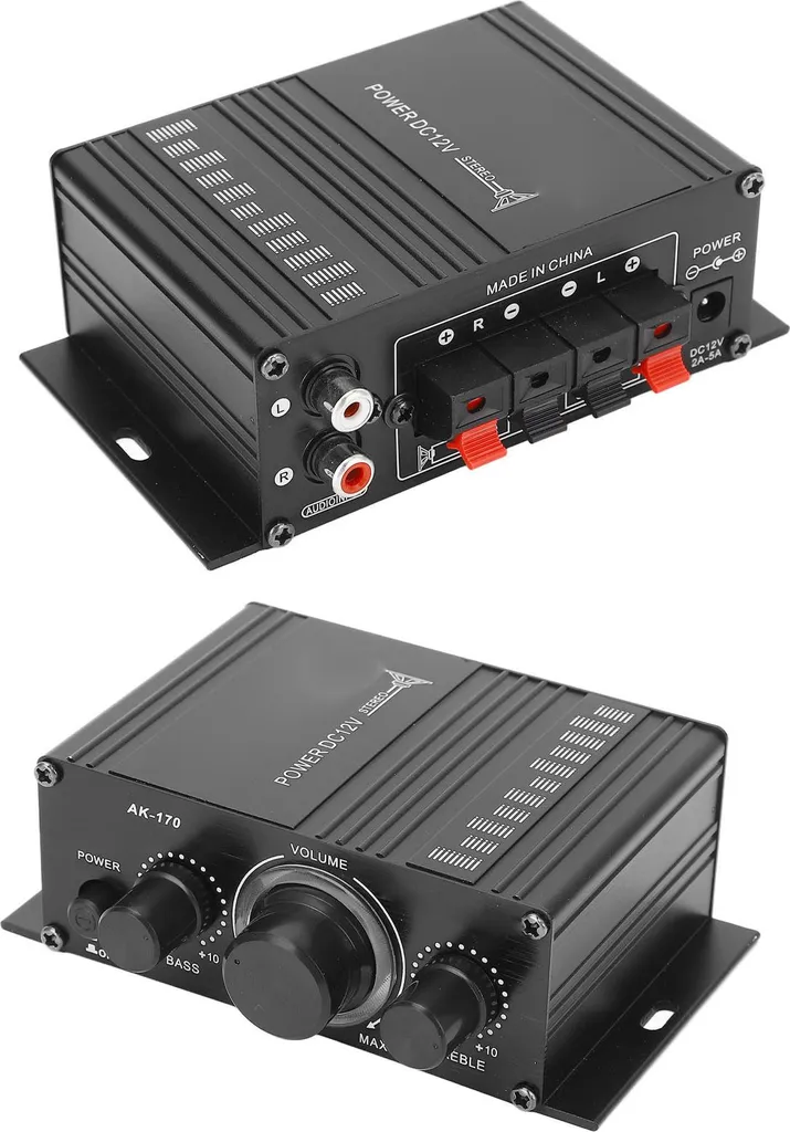 Mini Amplificateur Stéréo Aluminium 12V - Son Haute Fidélité MP3