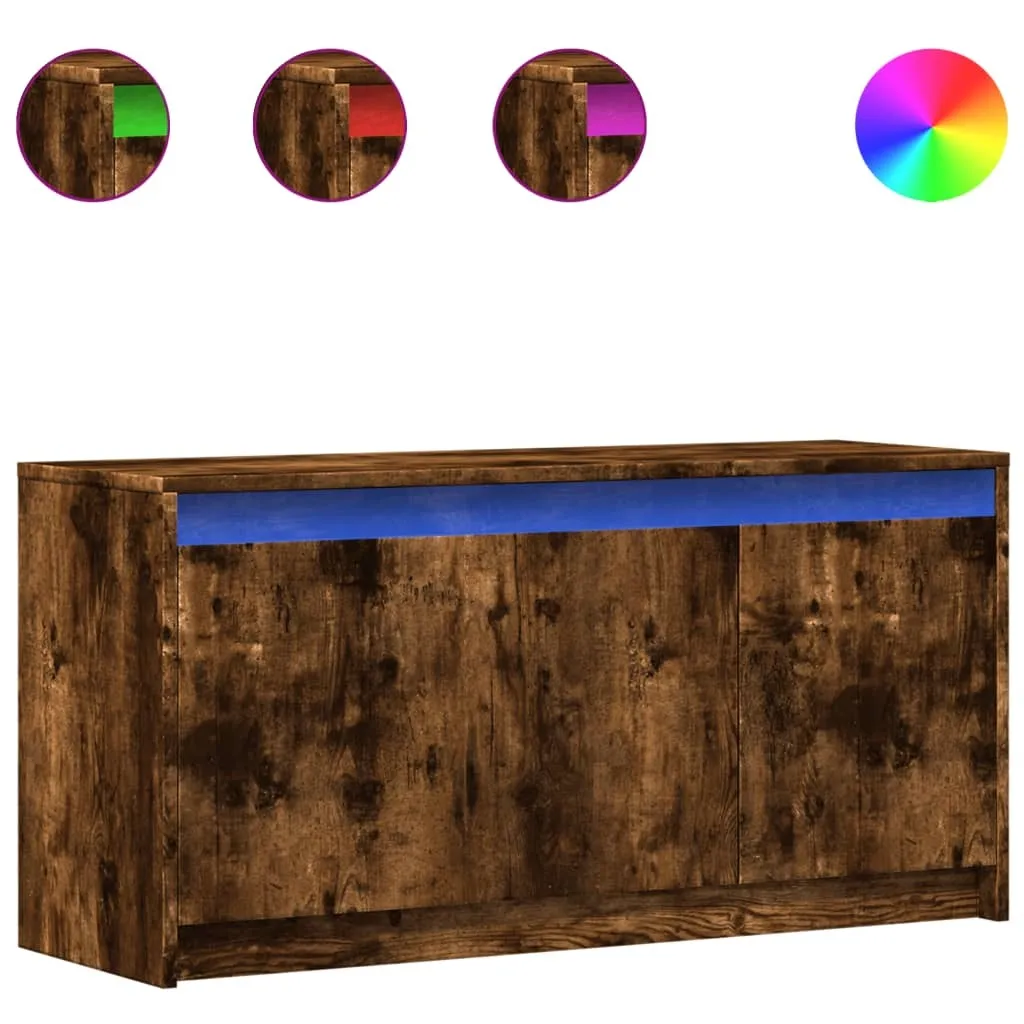 Supporto TV LED 100x34x50 cm Rovere Fumé | Struttura Hi-Fi Robusta