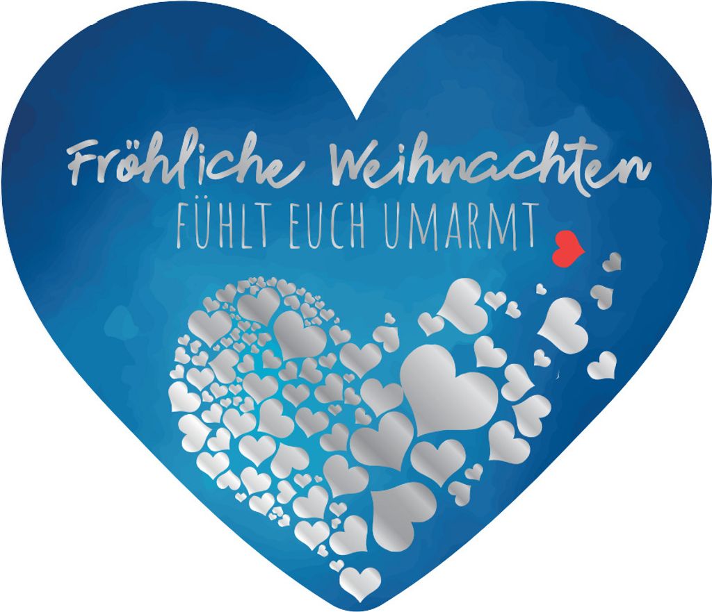 Weihnachtskarte, Fühlt Euch umarmt, 21x18cm, Weihnachtsgrüße, Postkarte Ansichtskarte Weihnachten Herz