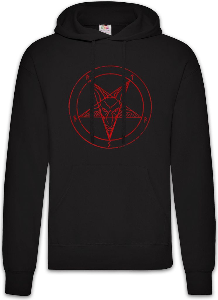 Urban Backwoods Baphomet Pentagram Sign, Herren Hoodie, Farbe: Schwarz, Größe: S
