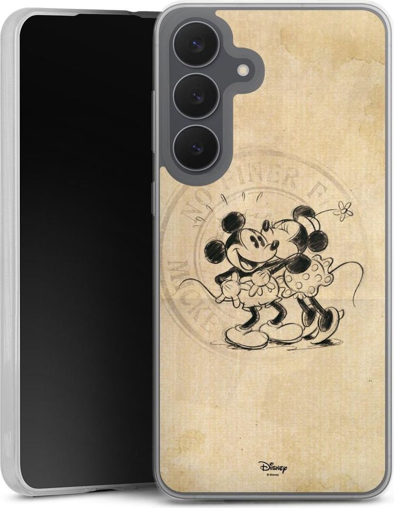 DeinDesign Slim Hülle für Samsung Galaxy S25 FE Silikon Case Ultra Dünn Handyhülle Mickey Mouse Minnie Mouse Vintage