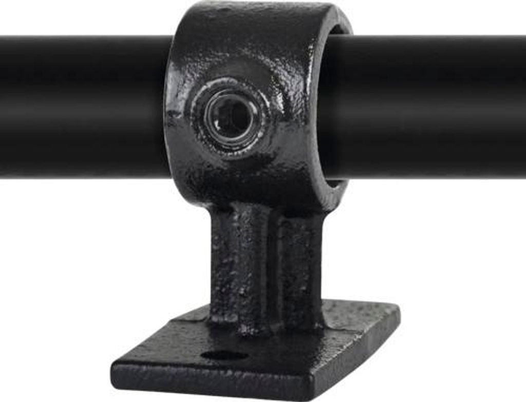 Buildify Handlaufhalterung schwarz für Gerüstrohr schwarz Ø 33 mm