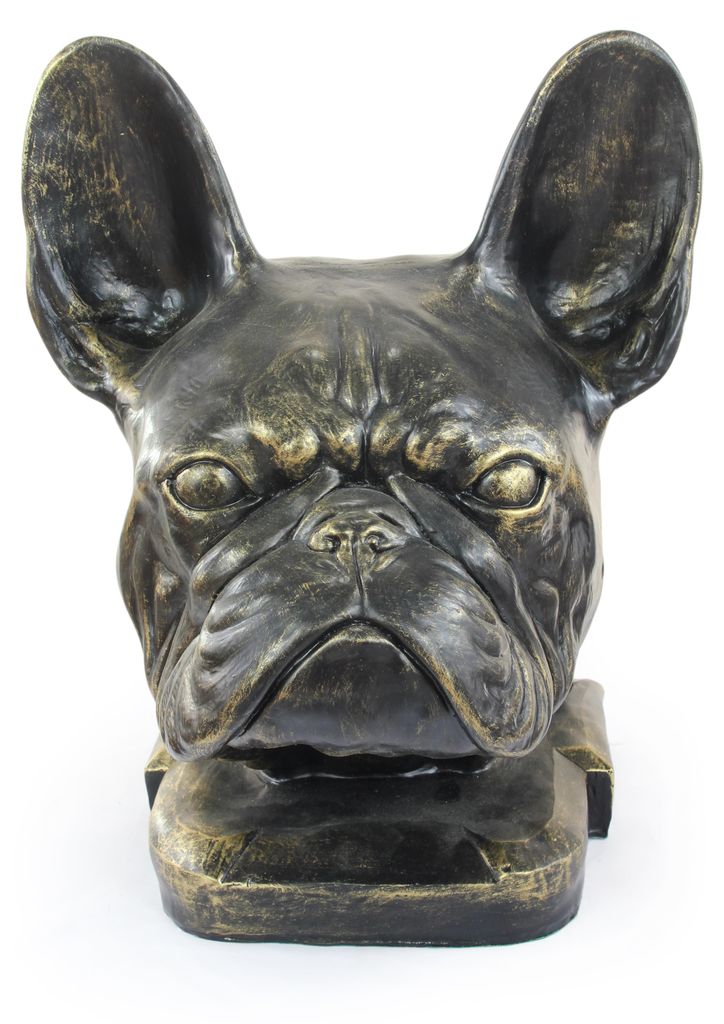 Französische Bulldogge - Hundebüste, großer Hundekopf für den Garten, einzigartige Wohnzimmerdekoration der Marke Art-Dog