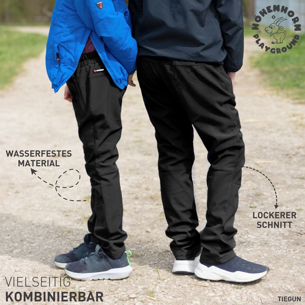 Höhenhorn Tiegun Kinder Softshellhose Schwarz Gr. 146 Produktbild 4