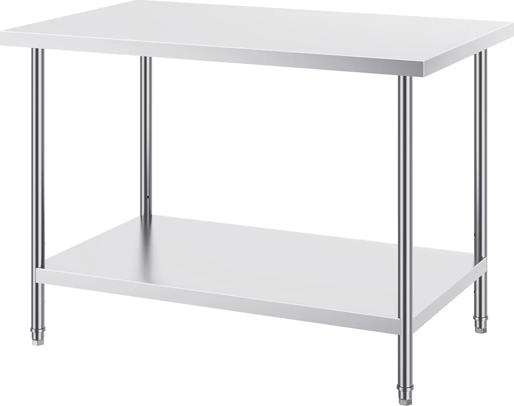 Table de préparation SucceBuy en inox de 122x76cm avec charge 400kg